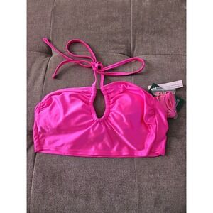 Wild Fable Womens Pink Shine Small 4-6 Longline Wrap Halter Bikini